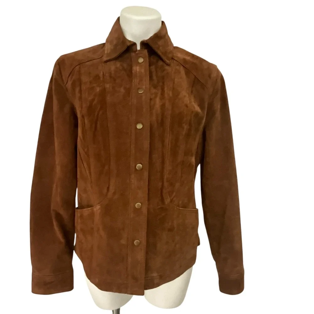Coldwater Creek Genuine Suede Leather Jacket vintage originally 1990s -2000s